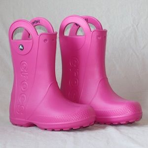 Pink Crocs Kids’ Handle It Rain Boot Size 3
